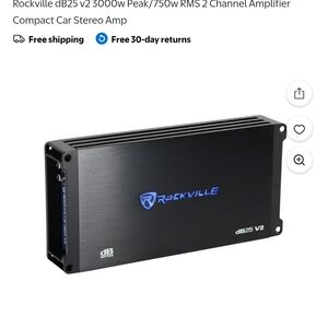 Black 2 Channel Car Amplifier